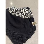 Crown Cap Winter Hat Black White Reindeer Fair Isle Earmuff Tassel Knit Photo 3