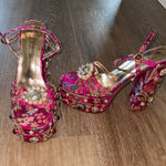 Dark pink bedazzled heels Size 7 Photo 0