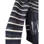 Neon Buddha Women's Striped Pocket Long Sleeve Top Black White Size S Photo 1