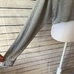 Free People  Movement Surfside Cyclebar Gray Cropped Sweatshirt with Black Logo Photo 7