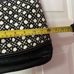 Kate Spade  New York Black White Shoulder Bag Purse Pattern Green Lining Top Zip Photo 10