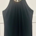 Worthington Women’s Black Halter Top gold accent women size Large Photo 0