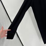 Fifteen Twenty  Black Cotton Blend Cold Shoulder Zip Sleeve Sweater Dress Medium Photo 3