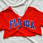 Fanatics Orange and blue vintage university of Florida Gators o ring short sleeve crop top Photo 1