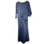 XScape  Boat Neck Long Sleeve Cut-Out Ruched Side Bow Gown Size 14W Photo 3