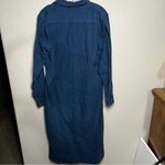 L.L. Bean Blue Vintage Long Sleeve Long Flannel Pajama Dress Size 12 Photo 9