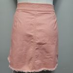 Madewell  pink denim zip aline mini skirt size 4 Photo 4