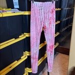 Jade Pink Tie Dye Mesh Cutout Bodysuit & Legging Set XS / Small Photo 15