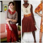 Anthropologie Moulinette Soeurs Nolana Dark Orange Venice Lace Midi Skirt Size 6 Photo 7