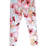 Forever 21 Light Blue Tropical Floral Print Active Wear Bra Legging Set Womens Photo 6