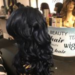Blue Wig long wig Romance Curl Lacefront Photo 6