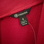 Versona  Deep Red Ruffled Jumpsuit with Pockets Photo 2