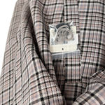 Free People  Cali Plaid Blazer Jacket Gray Neutral‎ Size Large Photo 12