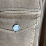 Ecru  light brown denim jacket with fray hem size XL minimalist normcore Photo 5