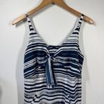 CAbi  Yacht Dress Women S Blue White Tank Cruise Knot Tie Tank Vacation Beach Photo 2