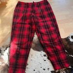 Ralph Lauren PURPLE LABEL Red Plaid Cashmere Wool Blend knee patch Pants Sz 10 Photo 0