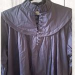 Harshman ’s Fiona Cotton Dress Dark Navy Long Puff Sleeves Size Small NWT Photo 2