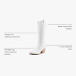 Dream Paris New DREAM PAIRS White Tall Western Cowboy Boots in Size 10 Photo 1