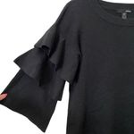 AQUA Wool Tiered Sleeve Sweater Photo 3