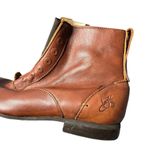John Fluevog  Conga Leather Ankle Booties Cognac Brown Photo 3