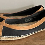 Tommy Bahama  Violine Espadrille 8.5 Black Tan Canvas Jute comfy walking flat Photo 0