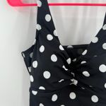 Swim Solutions Tankini Top Size 12 NWT Tummy Control Polka Dot Swim Black White Photo 8