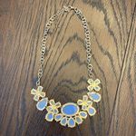 Francesca’s Statement‎ Necklace Blue Acrylic Stone Flowers Blue Photo 3