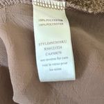 Nick & Me Women Tunic Sweater XL Taupe Mixed Media Cable Knit Boho Baybdoll Brown Photo 7