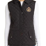Ralph Lauren Lauren  Puffer Vest Womens Medium Black Snap Quilt Crest Logo Photo 0