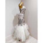 Colors Dress  1961 Floral Embroidered Mermaid Wedding Prom Formal Dress Size 0 Photo 7