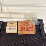Levi's Levi’s 501 High Rise Frayed Hem None Stretch Denim Shorts In Black Wash 25 NWT Photo 8