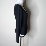 Abercrombie & Fitch Abercrombie Black Long Sleeve Ruched Front Bodysuit Photo 4