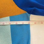 Lands End Multicolor Color Block Open Cardigan Blue Orange White Pockets Artsy S Photo 12