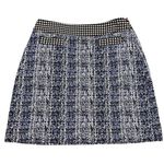 CAbi  Chic Blue and Black Mini Skirt Business Casual Photo 0