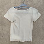 Brandy Melville  White Zelly Ribbed Top Photo 1