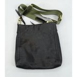 Fossil Vintage  Purse Cross-Body Style Bag Black Leather Army Green Strap‎ Photo 1