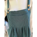 Green Polyester Short Cotton Blend Overalls Women's Size XXL Photo 3