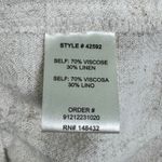 Be cool Beige Linen Pleated Pull-On High Waisted Shorts Size Large Elastic Back Photo 4