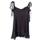 STEVIE MAY Celeste Star Embroidered Mini‎ Dress Sz Medium Black Photo 3