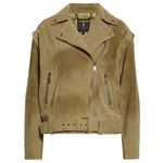Ted Baker NEW London Louiey Jacket Perforated Suede Mid Green Photo 0