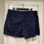 Tommy Hilfiger Size 14 Navy Blue Cotton Chino Shorts Pockets Zip Up Photo 4