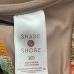 Shade & Shore  Orange Tropical Lightly Lined Underwired Ruffle Swim Top Size 36 D Photo 1