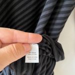 Lulu B Sz M Black Striped Layered Pullover Blouse Stretch Top Tencel Shirt Gray Size M Photo 6