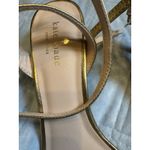 Kate Spade  Jasmyne Gold Silver Metallic Leather High‎ Heel Sandals Women Sz 8 Photo 4