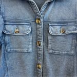 Pilcro  Anthropologie Blue Chambray Shacket Cotton Shirt/Jacket Size Small Photo 9