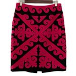 Etcetera  Wool Blend Pencil Skirt Size 4 Pink Black Photo 0