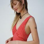 Realisation Par the Stephanie Dress in Paradiso Red Dotted Silk Slip Dress XXL Photo 1