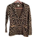 J.Crew XXS animal print sweater jacket womens VNC Leopard cardigan soft Photo 0