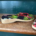 Mystique Boutique Tropical Floral Wedge Sandals 10 NWOT Photo 4