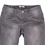 CAbi  Jeans Women 6 Style 5167 Graphite Zip Skinny Stretch Gray Moto Zip Pockets Photo 2
